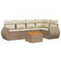 Voir la diapositive 2 : VIDAXL Salon de jardin avec coussins 6 pcs beige resine tressee