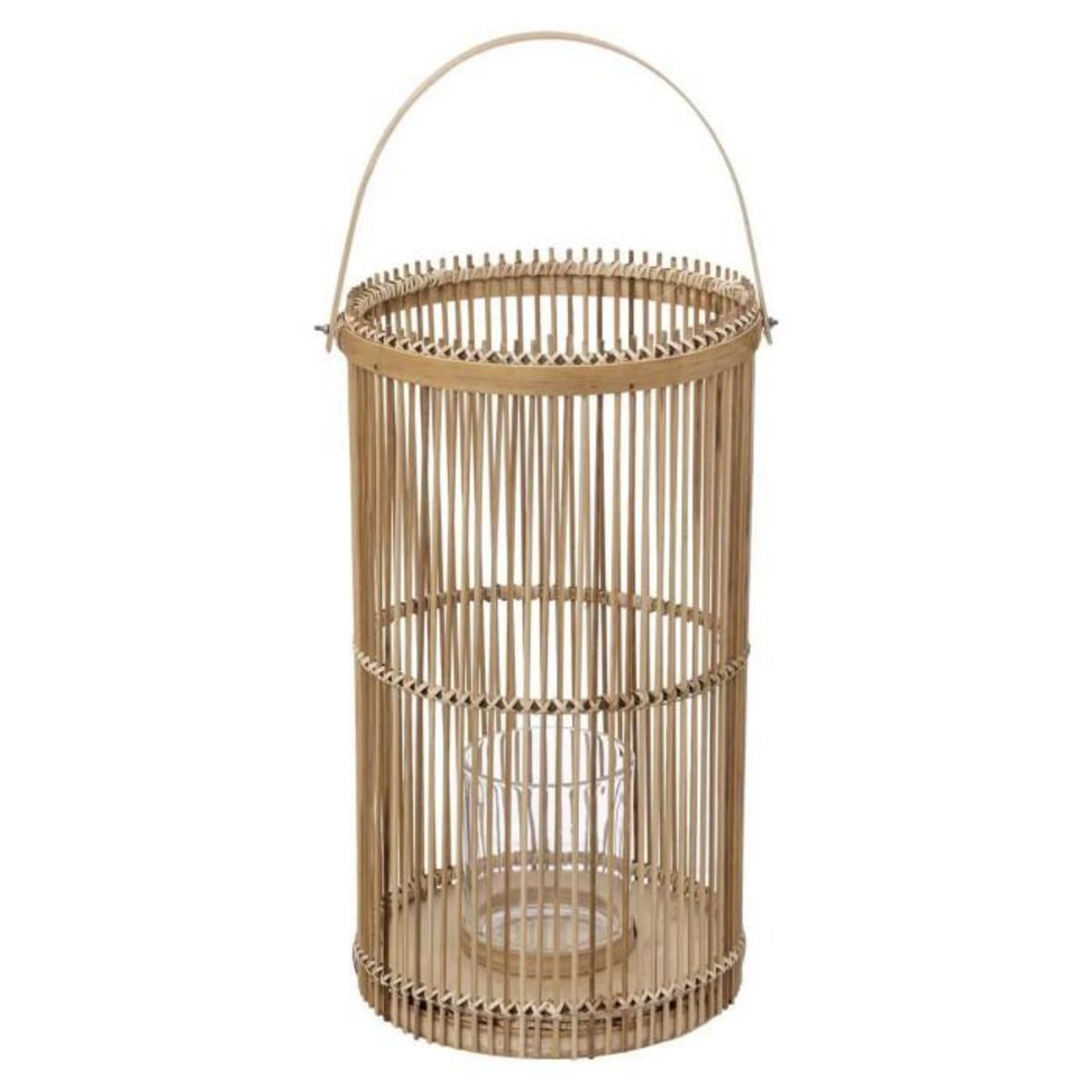 ATMOSPHERA Lot de 2 Lanternes Déco  Bambou  40cm Naturel