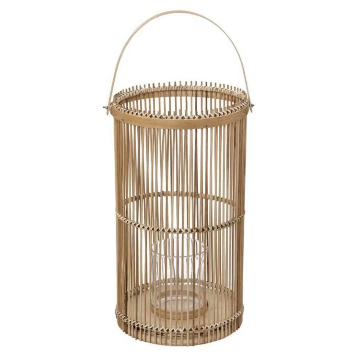 ATMOSPHERA Lot de 2 Lanternes Déco  Bambou  40cm Naturel