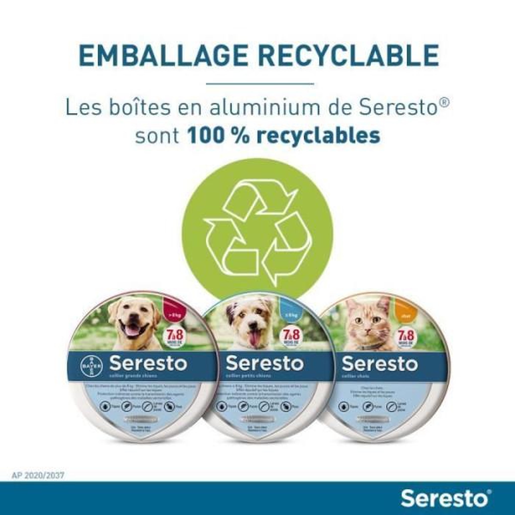 Voir la diapositive 5 : Seresto Seresto chien collier anti-puces et anti-tiques -8kg 2 unités