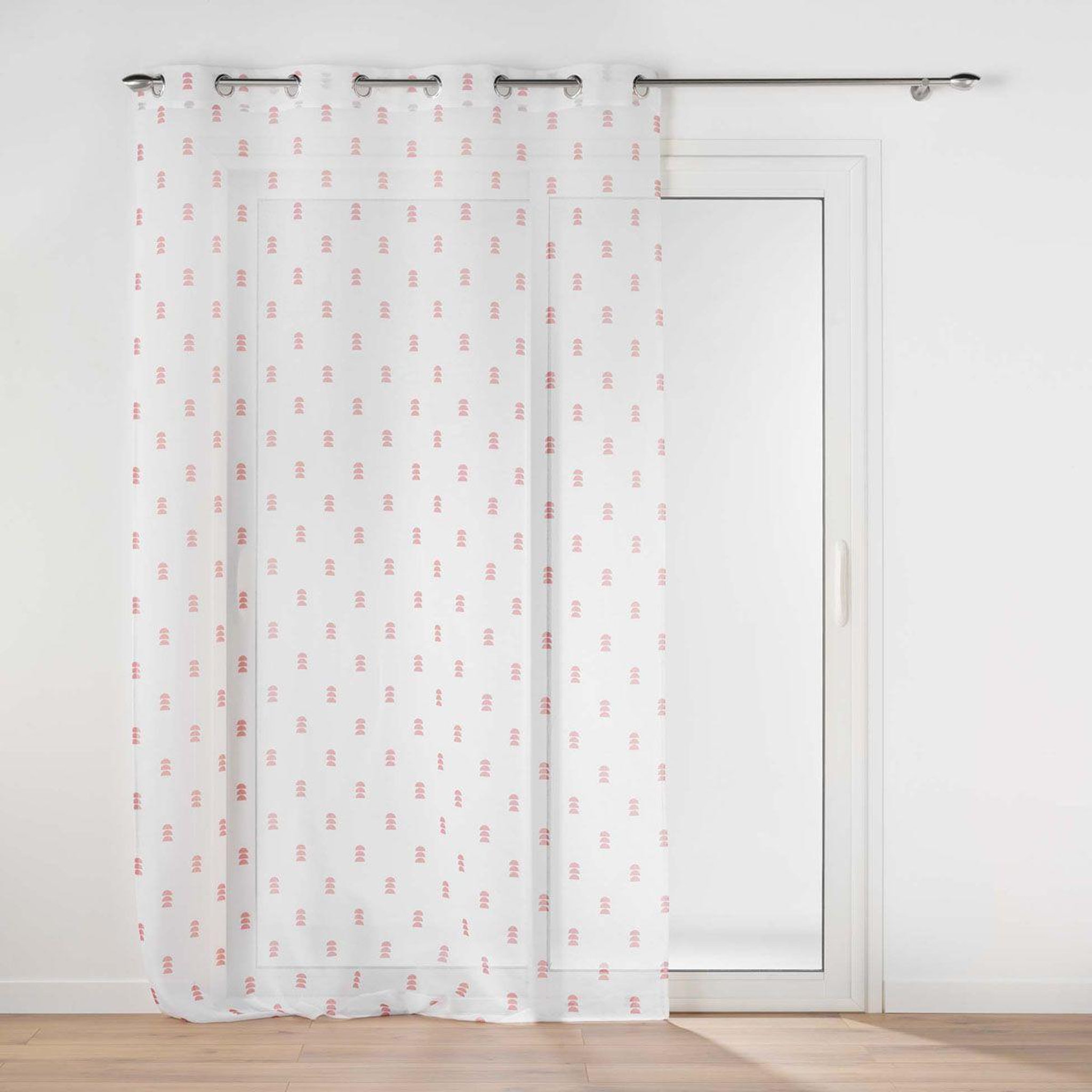 Douceur d'Intérieur Rideau voilage à œillets  geokid  140x240cm rose