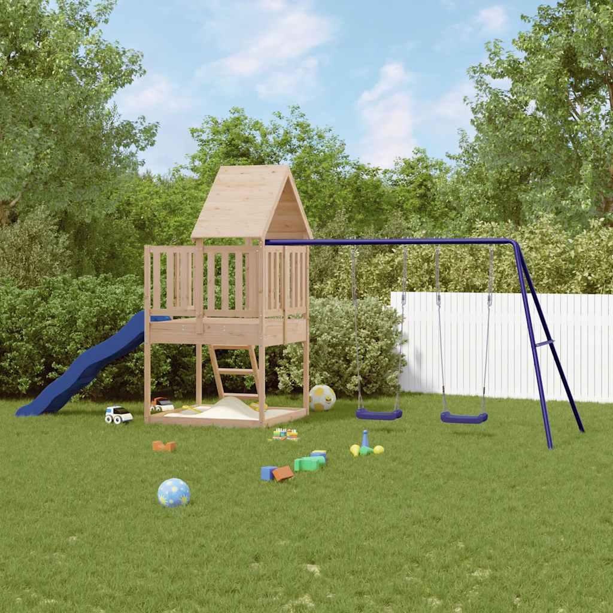 VIDAXL Aire de jeux d'exterieur bois de pin massif