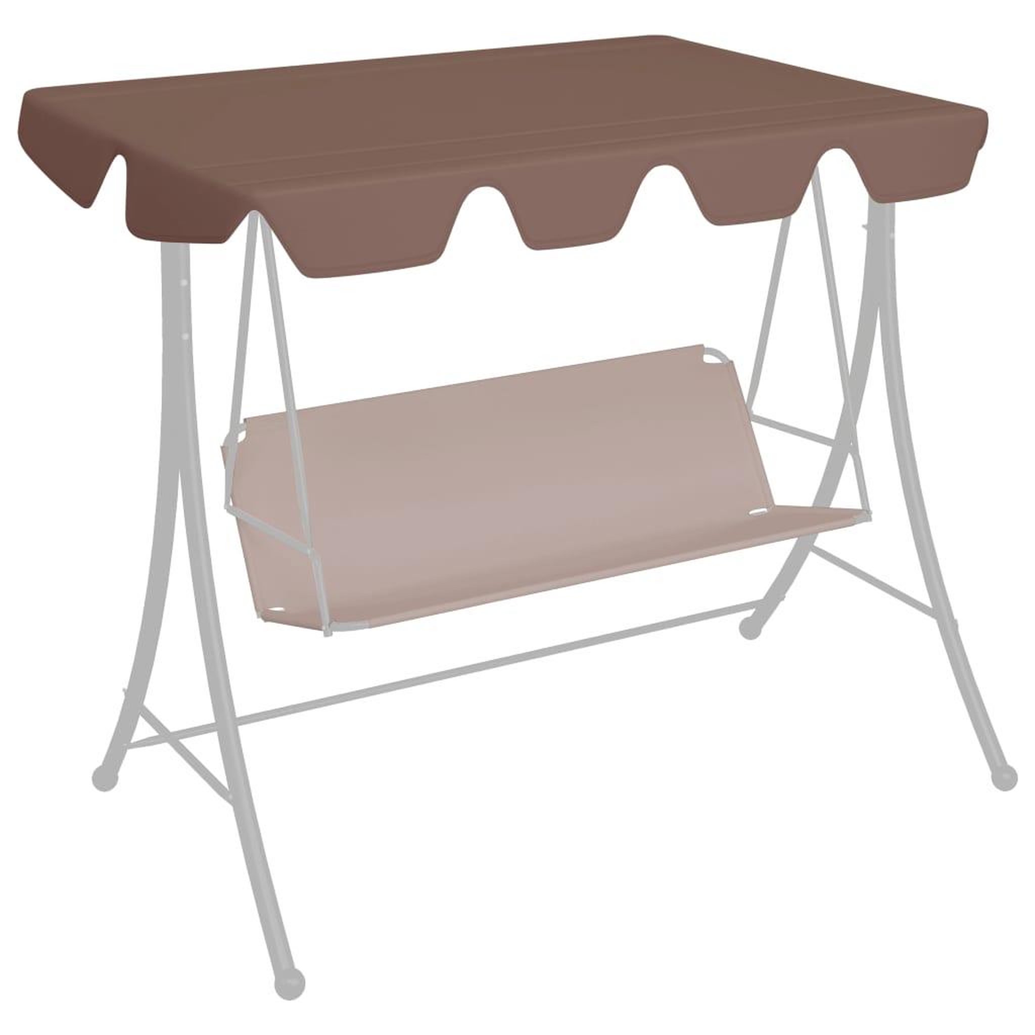 Voir la diapositive 1 : VIDAXL Toit de rechange de balançoire marron 150/130x105/70 cm
