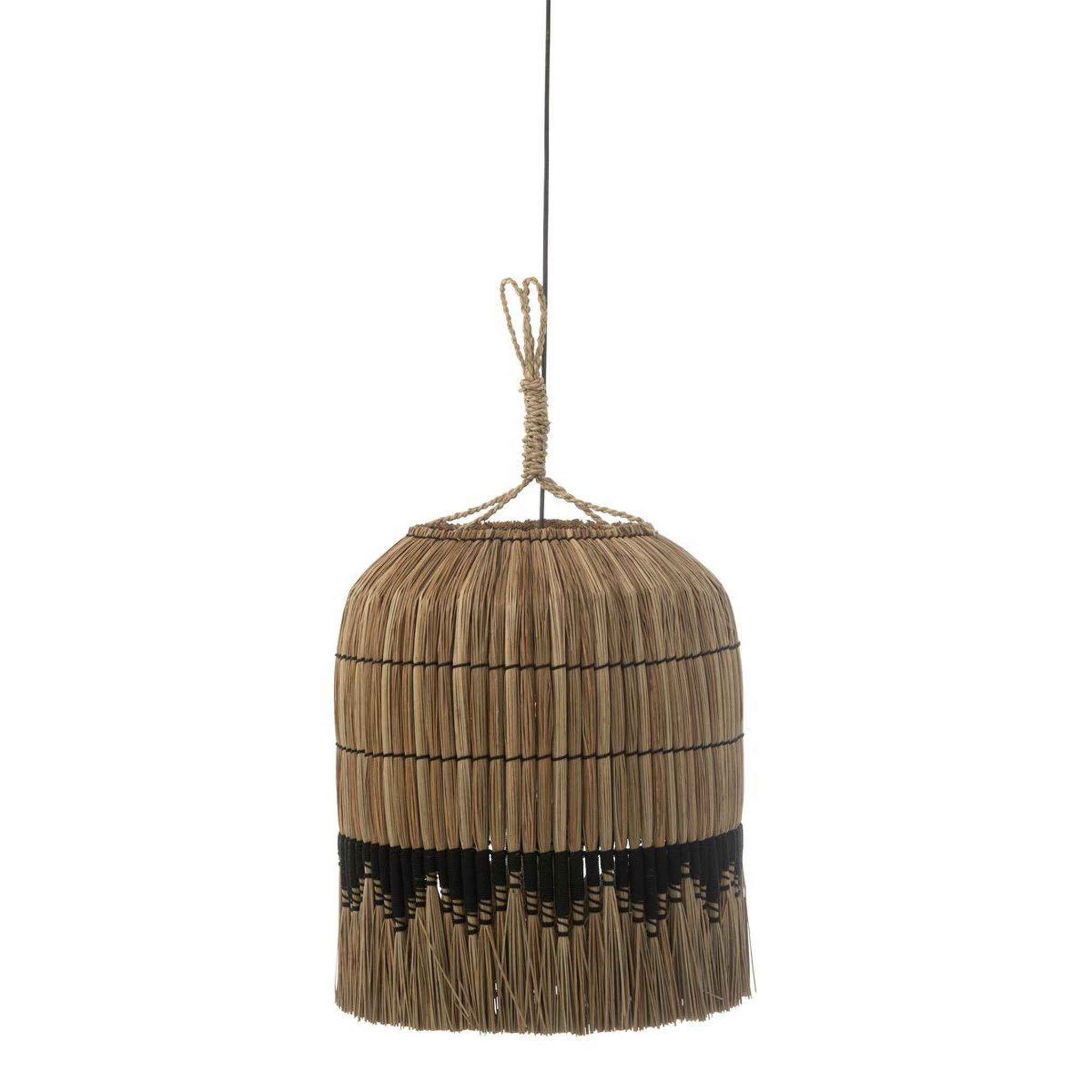 J-LINE Lampe Suspension Déco  Black Lombok  50cm Naturel