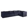 Voir la diapositive 4 : LISA DESIGN Nova - canapé modulable d'angle réversible - 6 places - avec pouf d'appoint - en velours