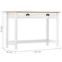 Voir la diapositive 6 : VIDAXL Table console Hill avec 2 tiroirs 110x45x74 cm Pin solide