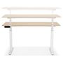 Voir la diapositive 4 : Paris Prix Bureau Design Réglable  Électrique  140cm Naturel & Blanc