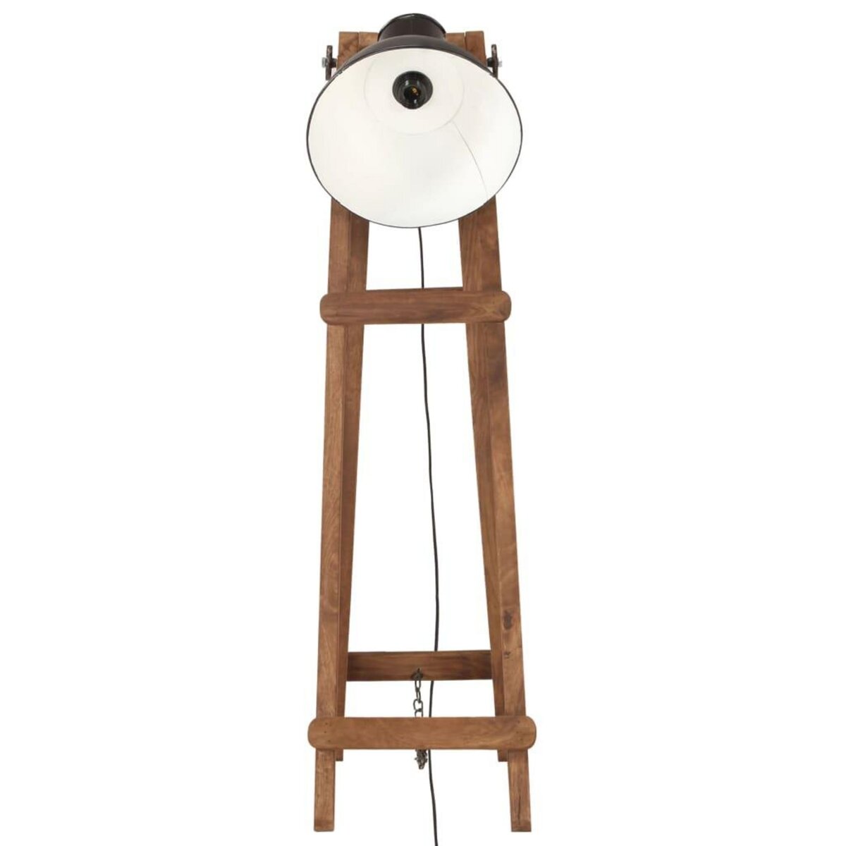 VIDAXL Lampadaires 3 pcs Noir E27 Bois de manguier massif