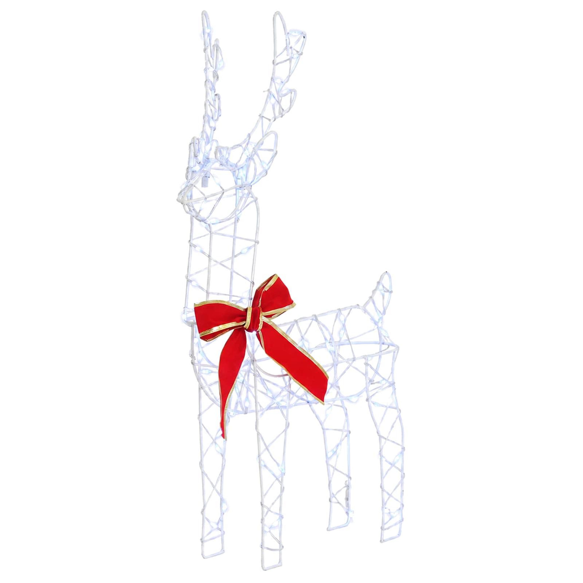 Voir la diapositive 5 : VIDAXL Renne de Noël 3D LOVIISA 2 pc 180 LED Blanc froid