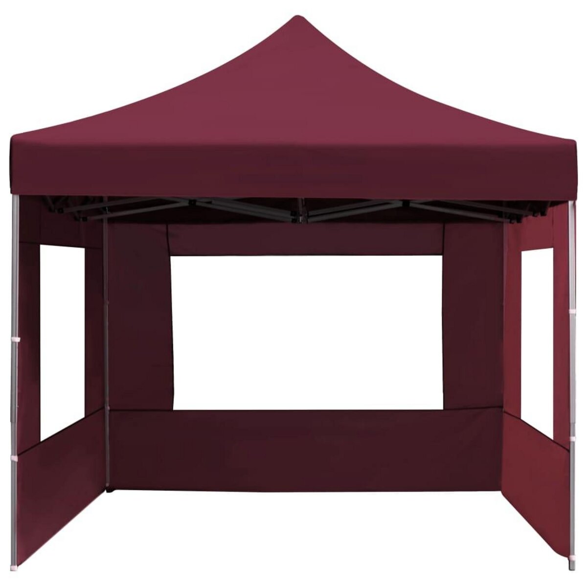VIDAXL Tente de reception pliable et parois Aluminium 4,5x3 m Bordeaux