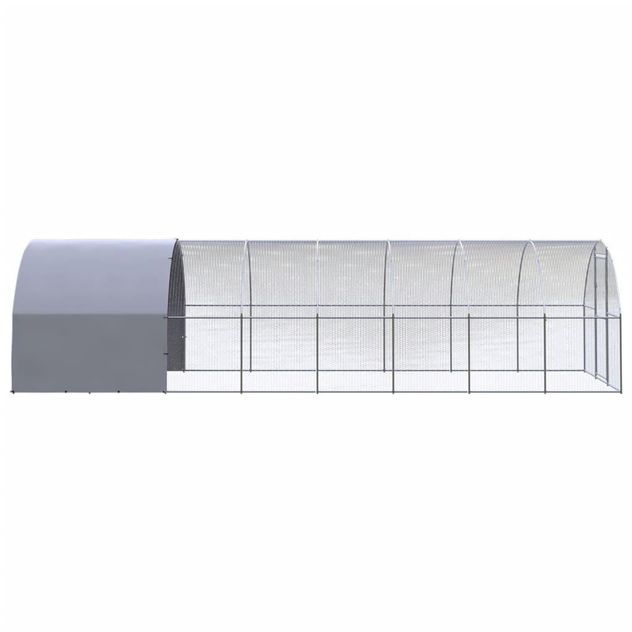 Voir la diapositive 4 : VIDAXL Poulailler d'exterieur 3x8x2 m Acier galvanise
