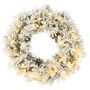 Voir la diapositive 2 : Paris Prix Couronne de Noël Led  Enneigée  44cm Vert & Blanc