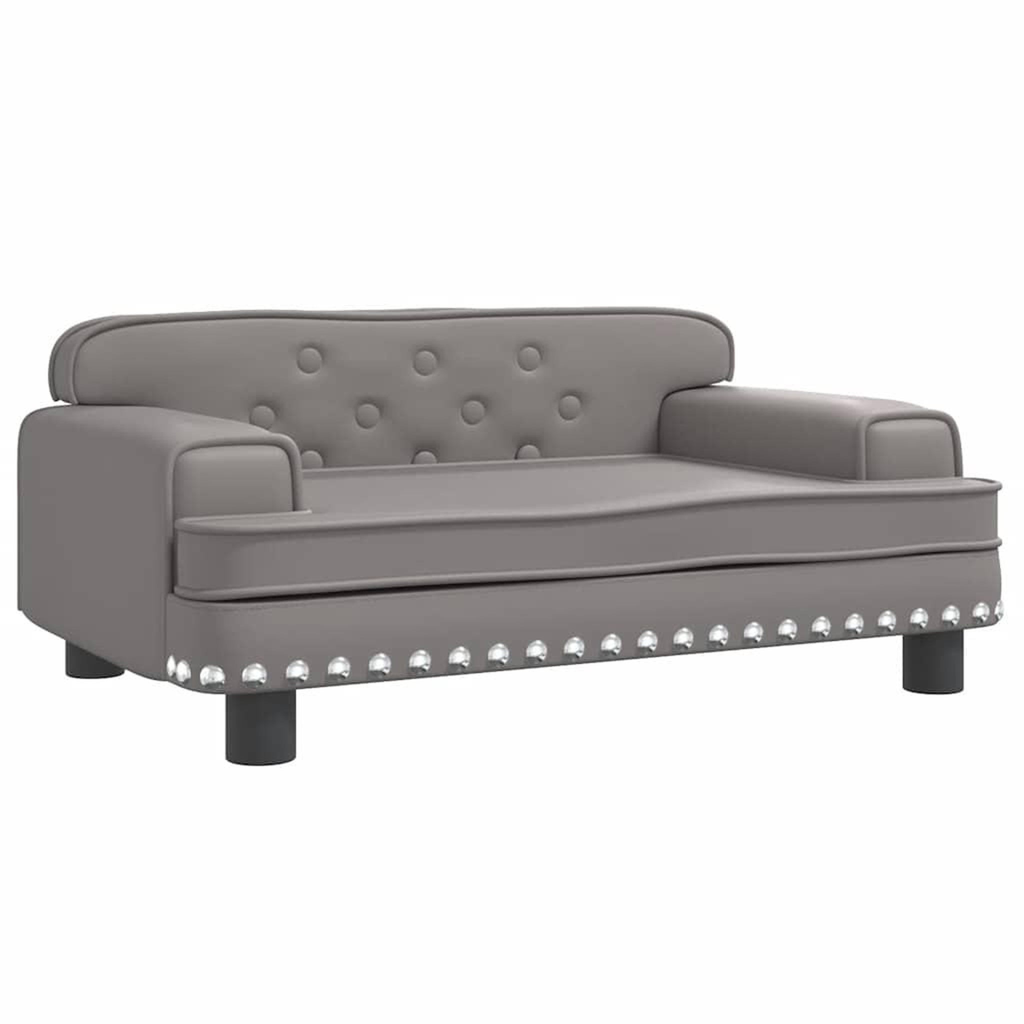 Voir la diapositive 2 : VIDAXL Lit pour chien gris 70x45x30 cm similicuir