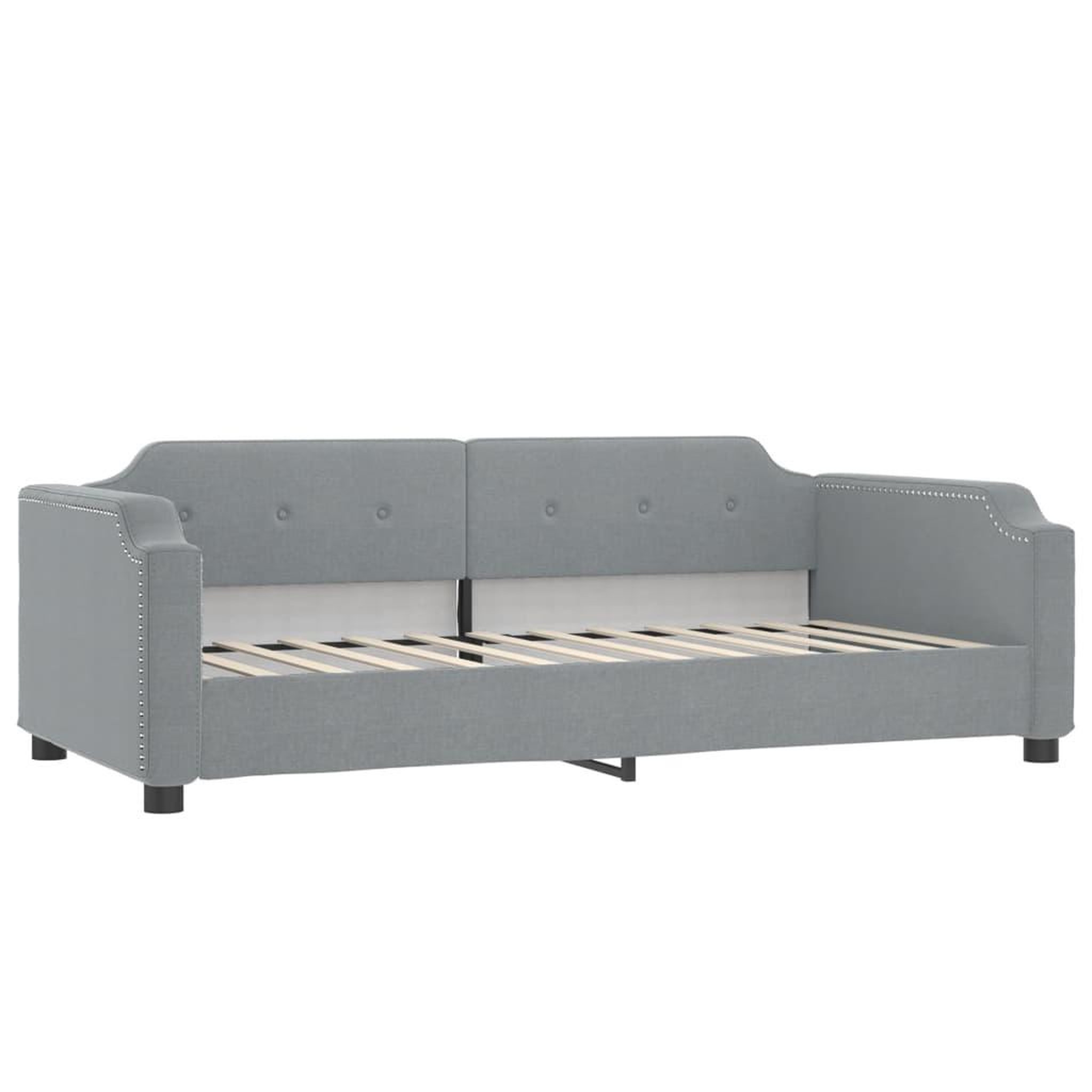 Voir la diapositive 5 : VIDAXL Lit de jour avec gigogne sans matelas gris clair 90x200 cm