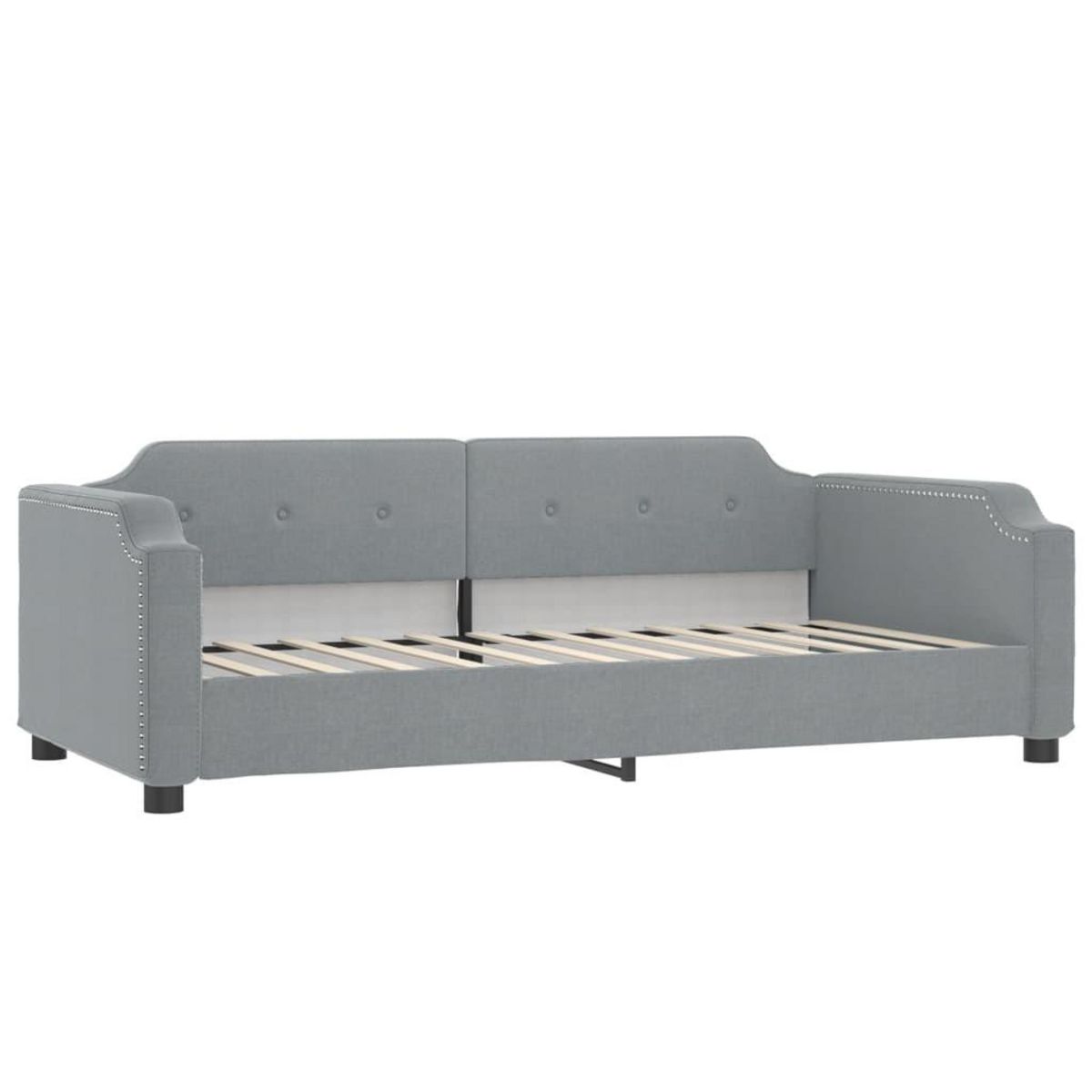 VIDAXL Lit de jour avec gigogne sans matelas gris clair 90x200 cm
