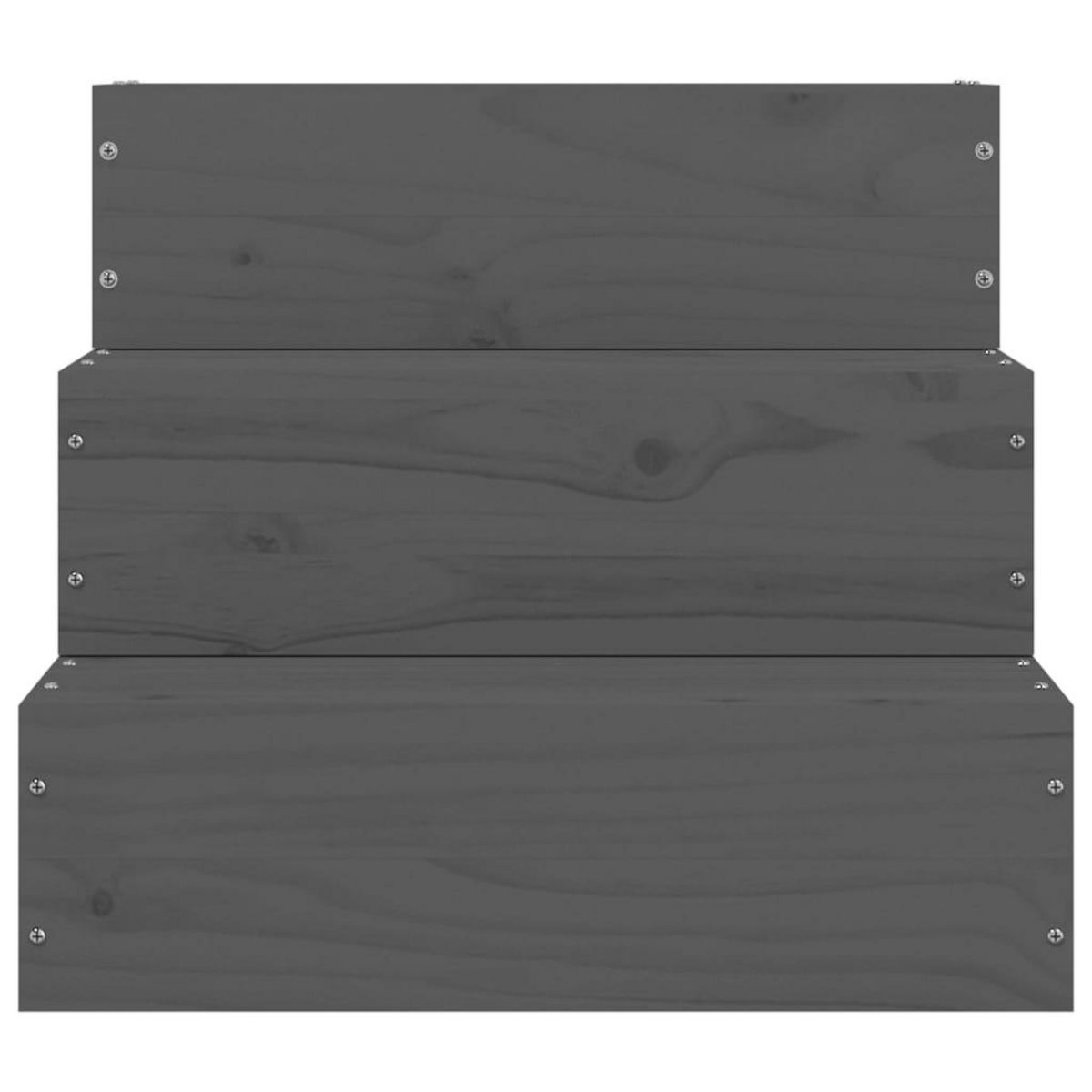 VIDAXL Escalier pour animaux de compagnie Gris 40x37,5x35 cm Bois pin