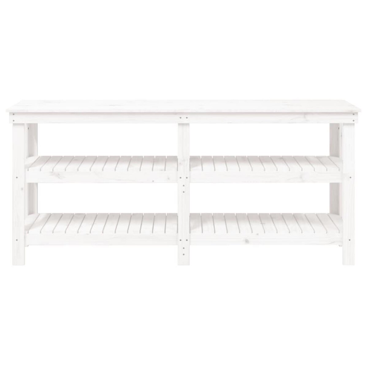 VIDAXL Banc de travail Blanc 181x50x80 cm Bois de pin massif