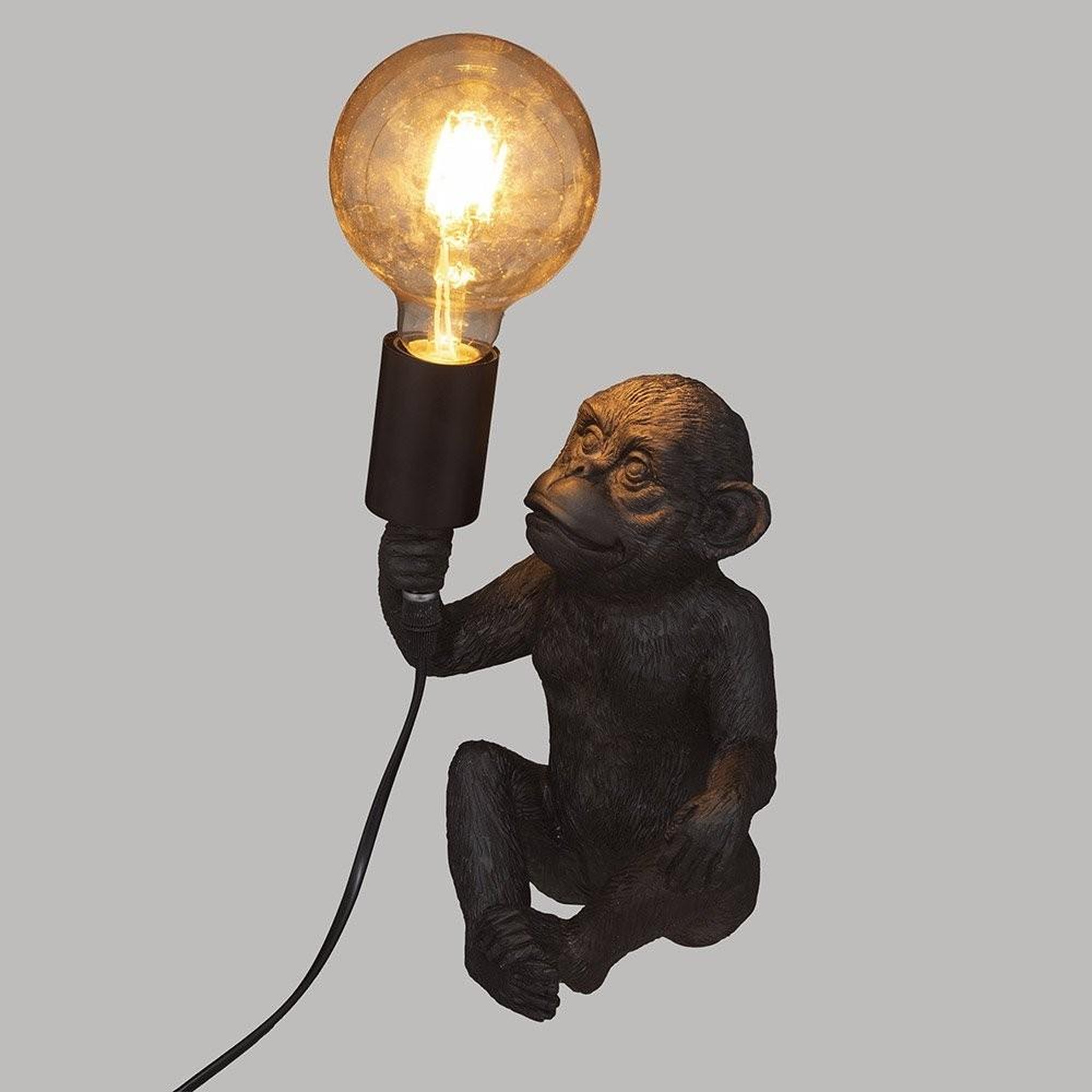 Voir la diapositive 3 : ATMOSPHERA Lampe Singe noir H24.5