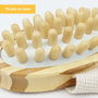 Voir la diapositive 3 : VIVEZEN Brosse de massage et de drainage, anti-cellulite en bambou 42 cm avec manche amovible et poignée de maintien