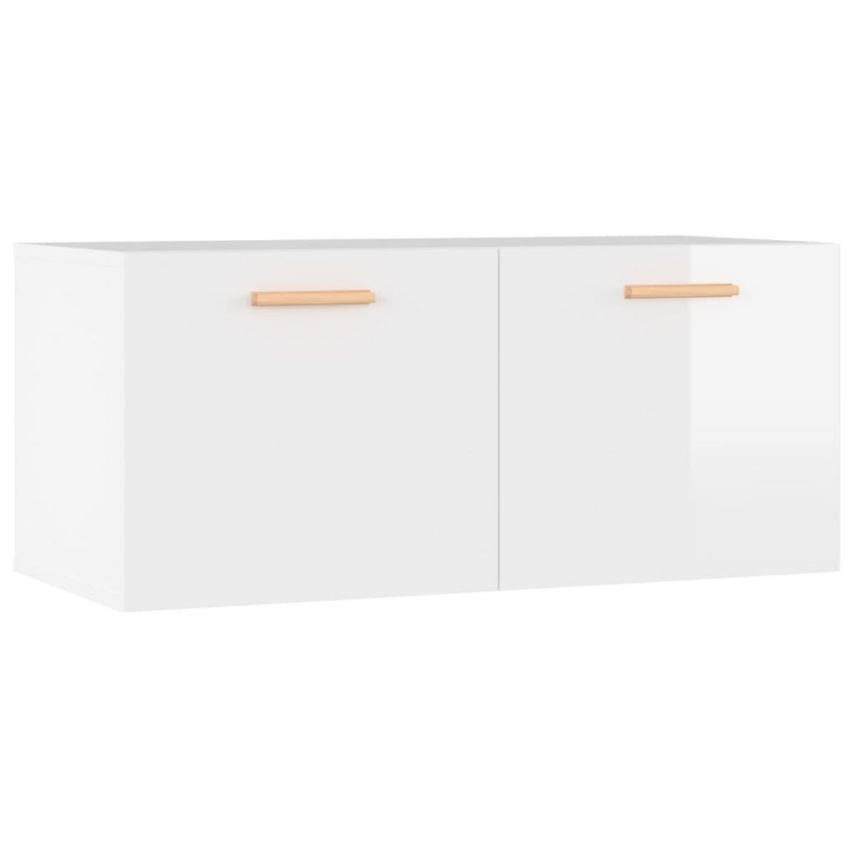 VIDAXL Armoire murale Blanc brillant 80x35x36,5 cm Bois d'ingenierie