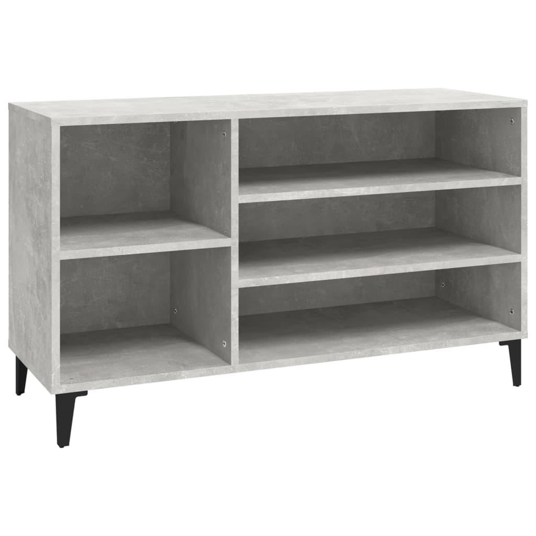 Voir la diapositive 1 : VIDAXL Armoire a chaussures Gris beton 102x36x60 cm Bois d'ingenierie