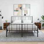 VIDAXL Tables de chevet 2pcs chene fume 40x35x47,5cm bois d'ingenierie