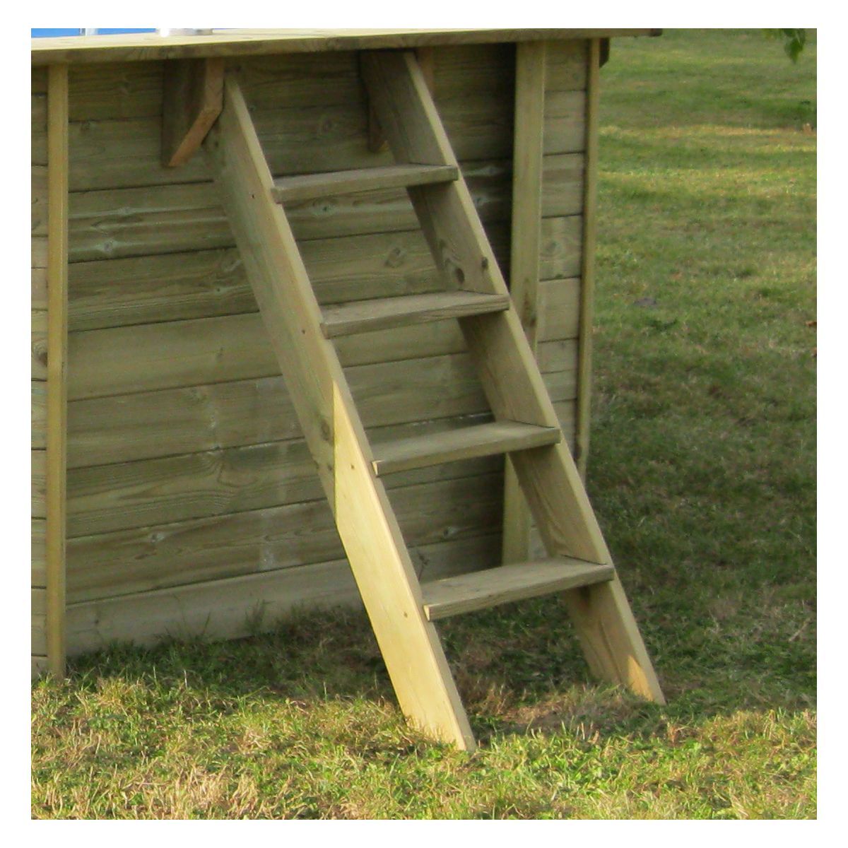 SUNBAY Piscine hors sol bois ronde - 400x119cm - VANILLE 2