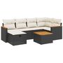Voir la diapositive 2 : VIDAXL Salon de jardin 7 pcs avec coussins noir resine tressee
