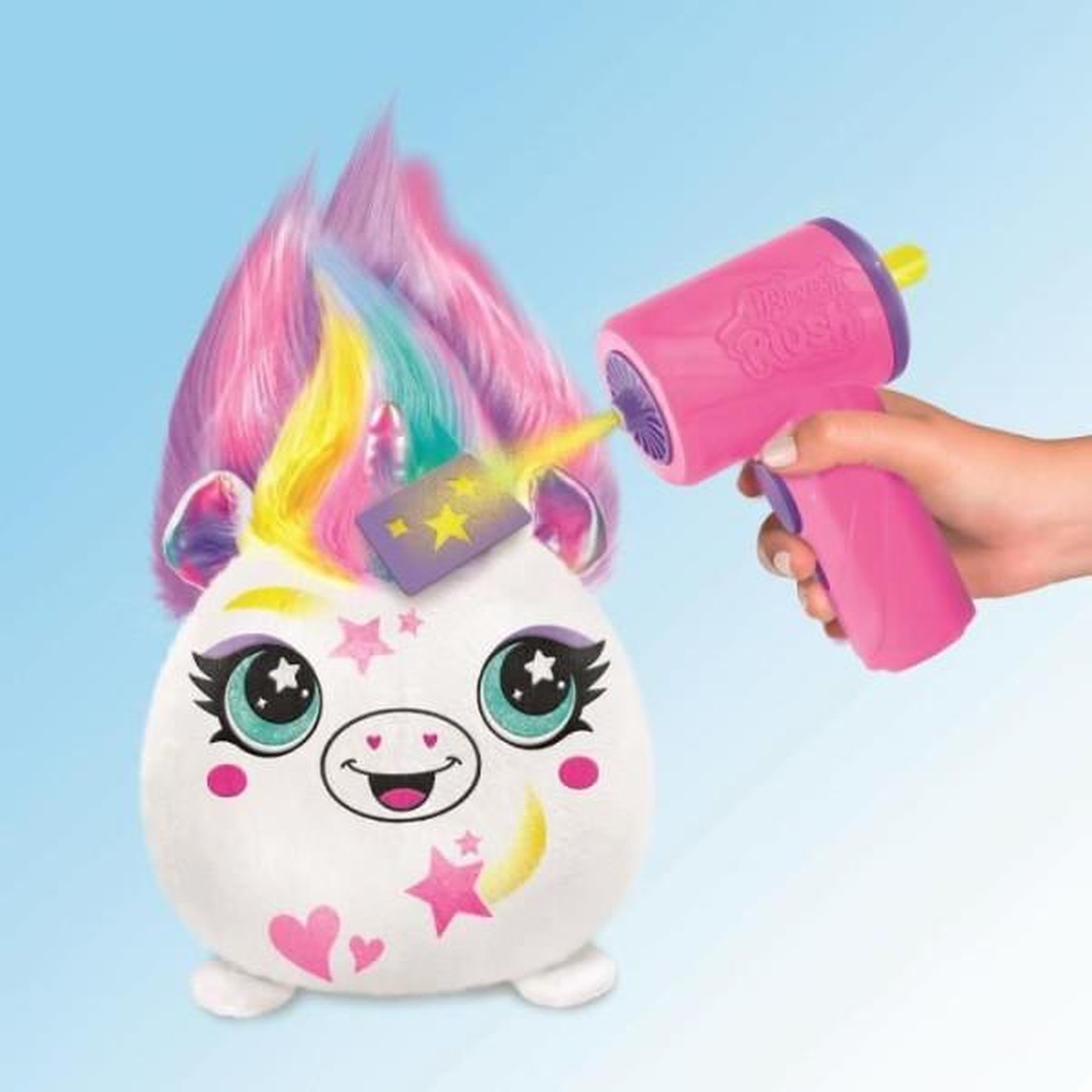 Voir la diapositive 3 : Canal Toys Canal toys - airbrush plush - peluche squishy hair'iffic  a coiffer et décorer avec spray électronique, feutres, -air 040- a
