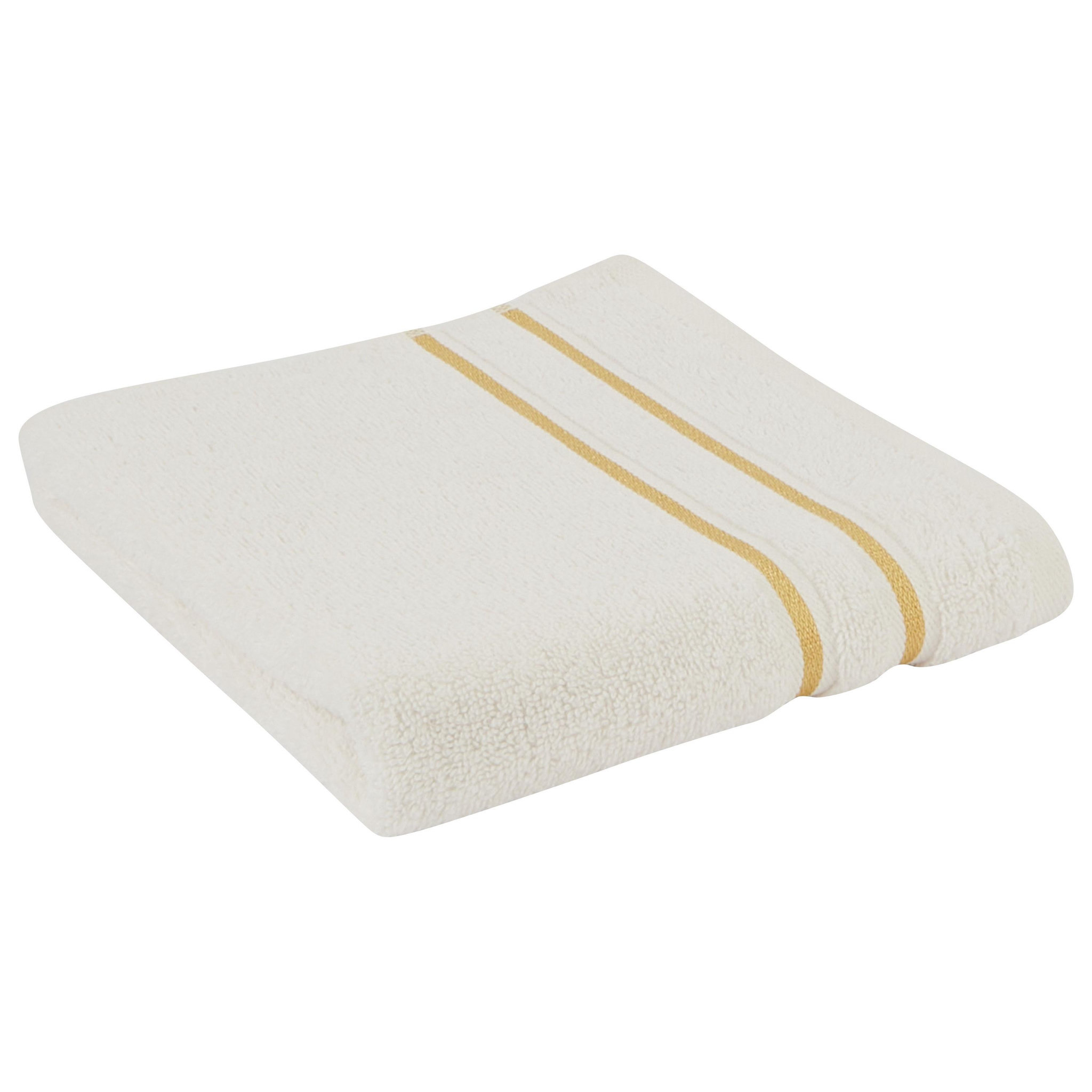 Voir la diapositive 3 : ACTUEL Coffret cadeau 2 serviettes 30x50 + 2 serviettes 50x90 en coton liteau doré 