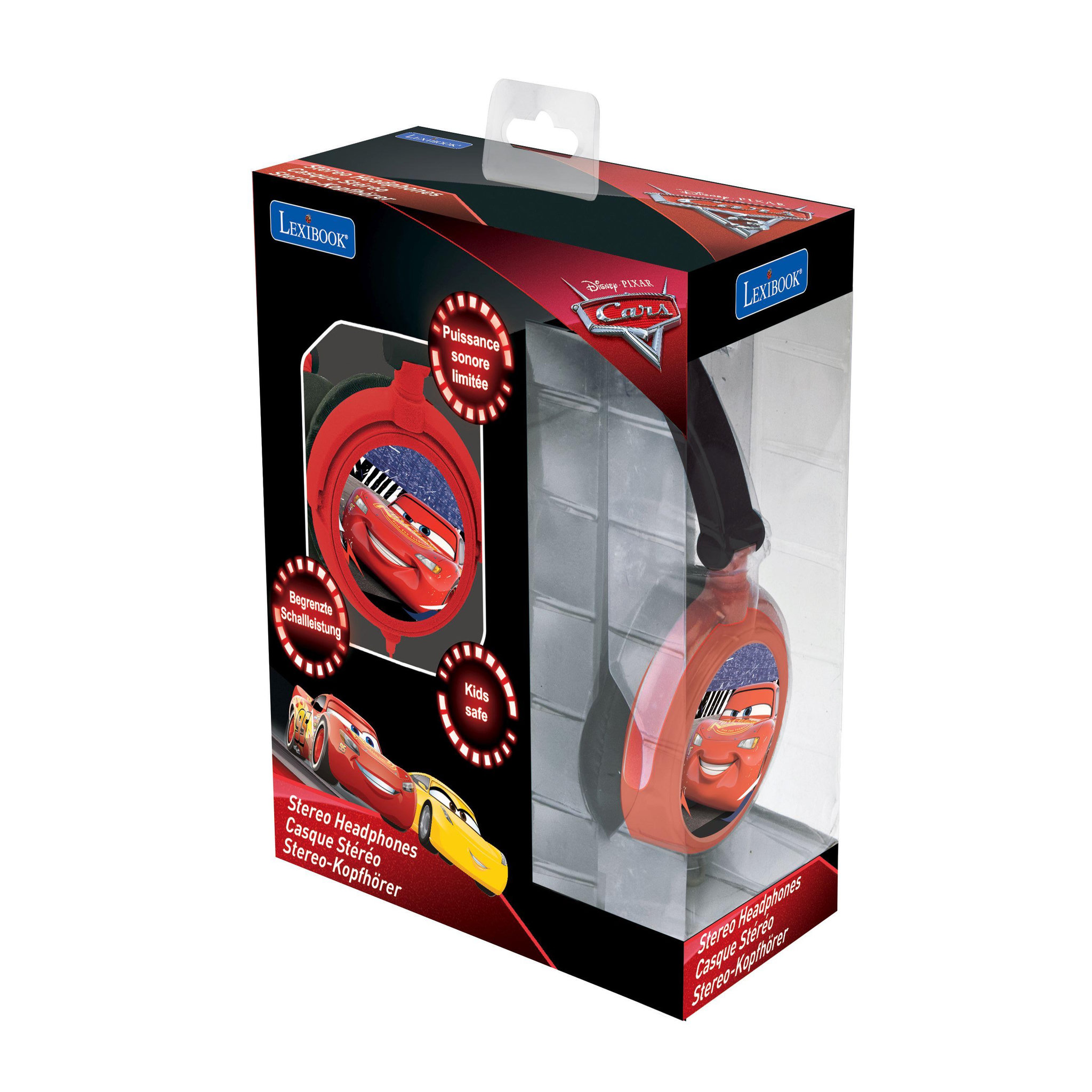 Voir la diapositive 4 : Lexibook Casque stéréo filaire pliable avec limitation de volume d'écoute Disney Cars