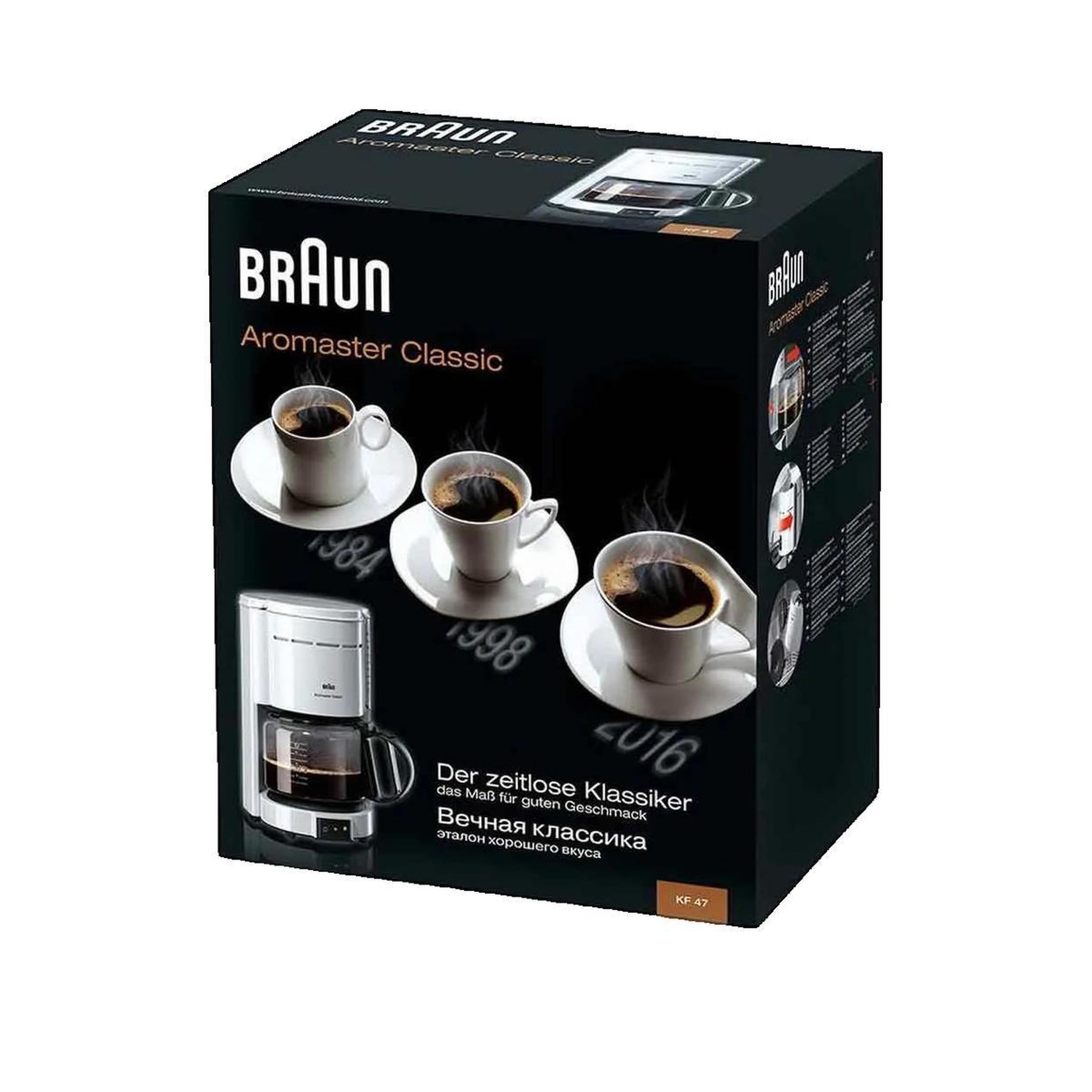 Voir la diapositive 2 : BRAUN Cafetière Braun Élégante Blanche