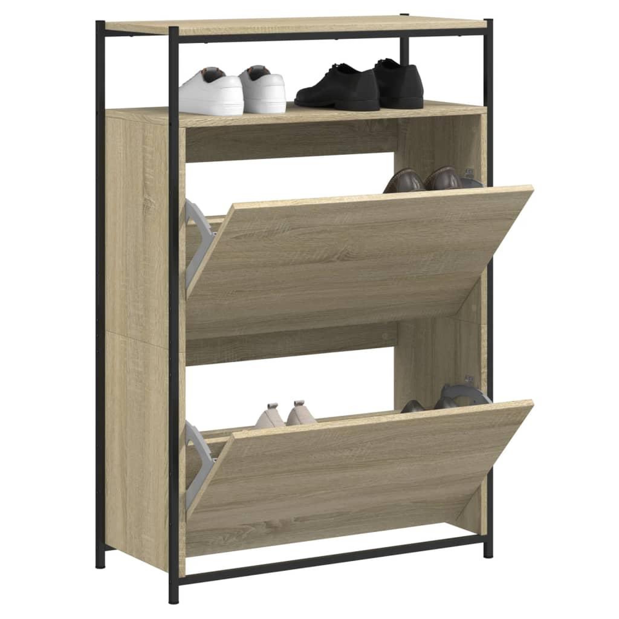 VIDAXL Armoire a chaussures chene sonoma 75x34x112cm bois d'ingenierie