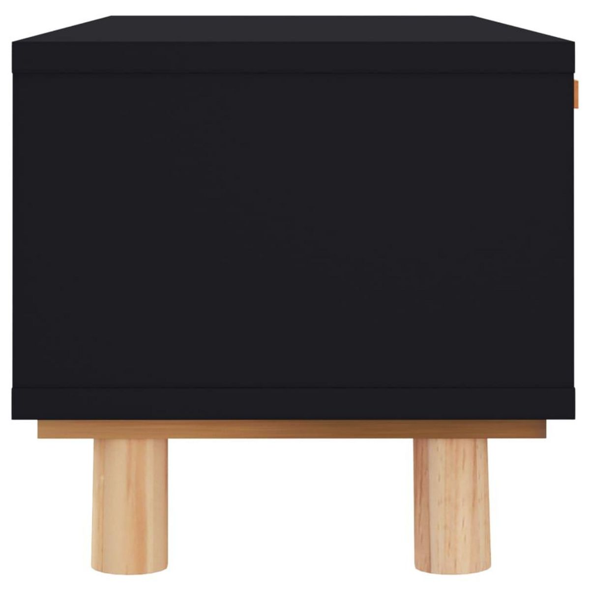 VIDAXL Table basse Noir 80x40x30 cm Bois d'ingenierie et pin massif
