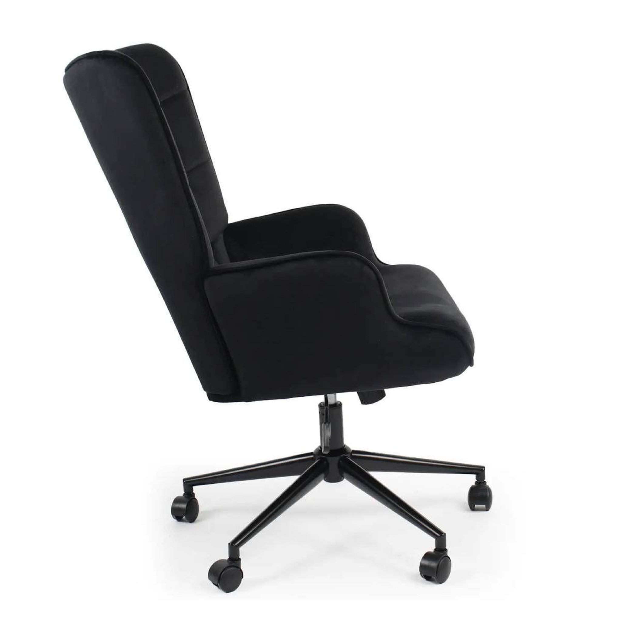 Voir la diapositive 3 : Paris Prix Fauteuil de bureau velours  verner  96cm noir