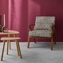 Voir la diapositive 5 : SWEEEK Fauteuil scandinave bois d'hévéa et imprimé léopard