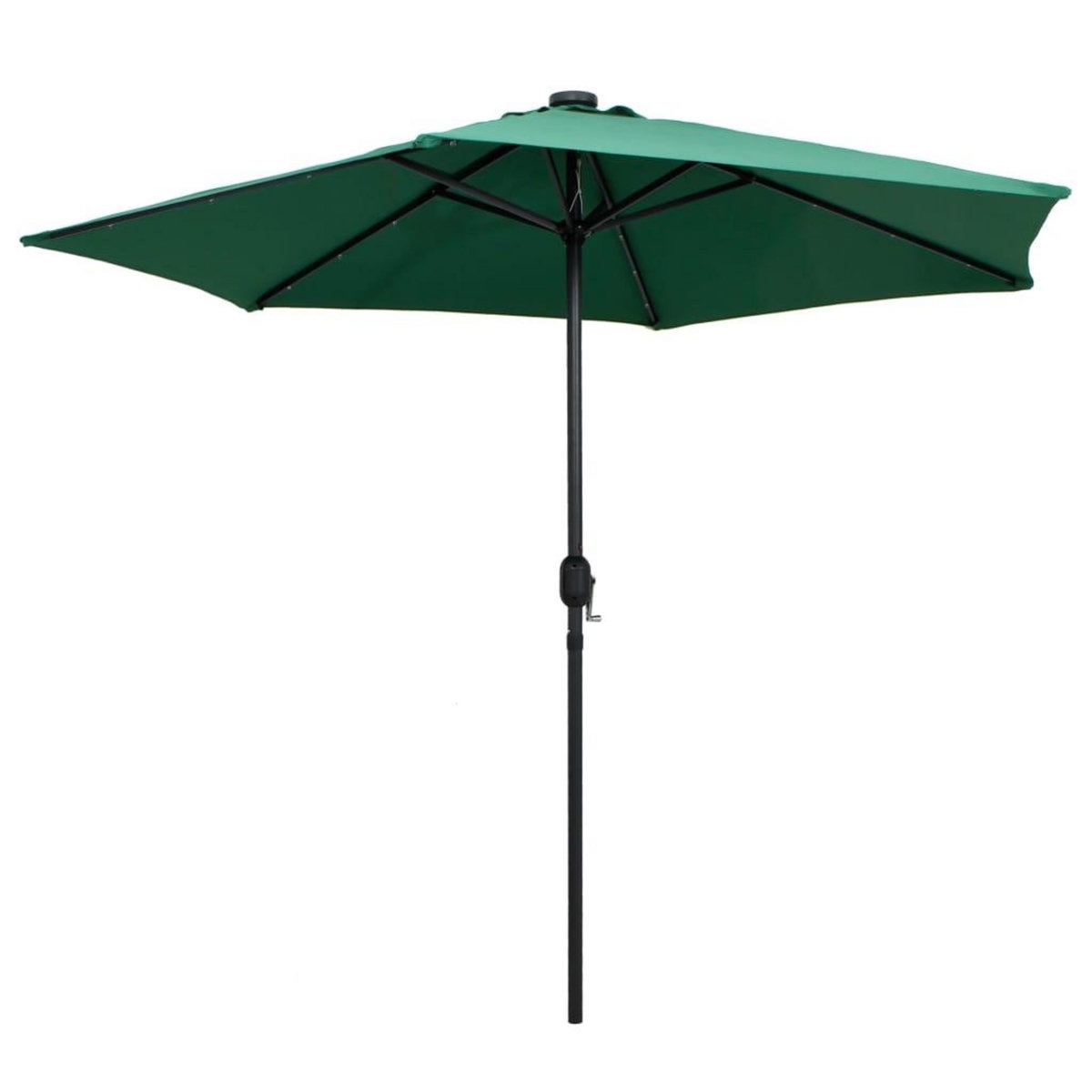 VIDAXL Parasol de jardin avec lumieres LED et mat en aluminium vert
