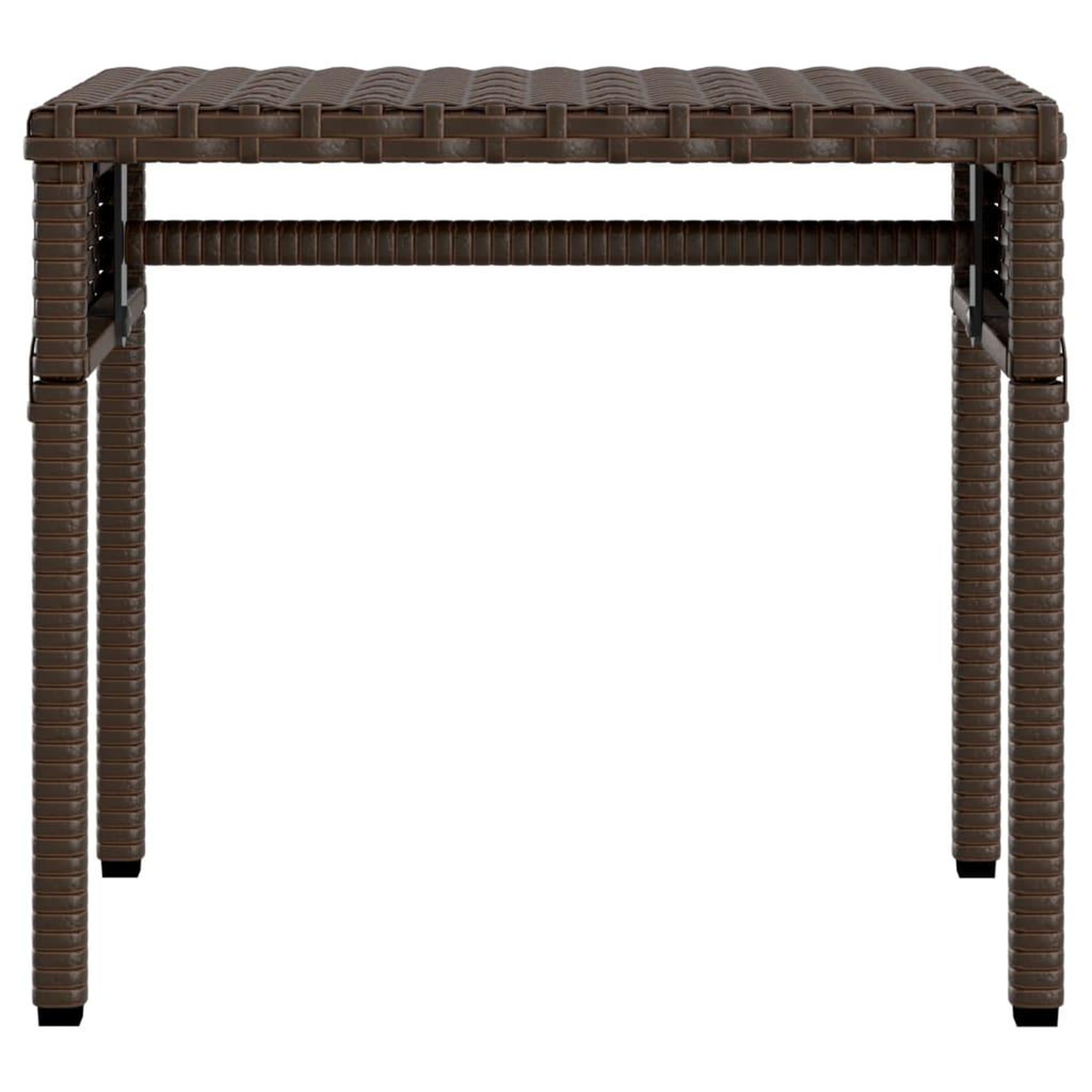 Voir la diapositive 4 : VIDAXL Chaise longue avec auvent et table marron resine tressee