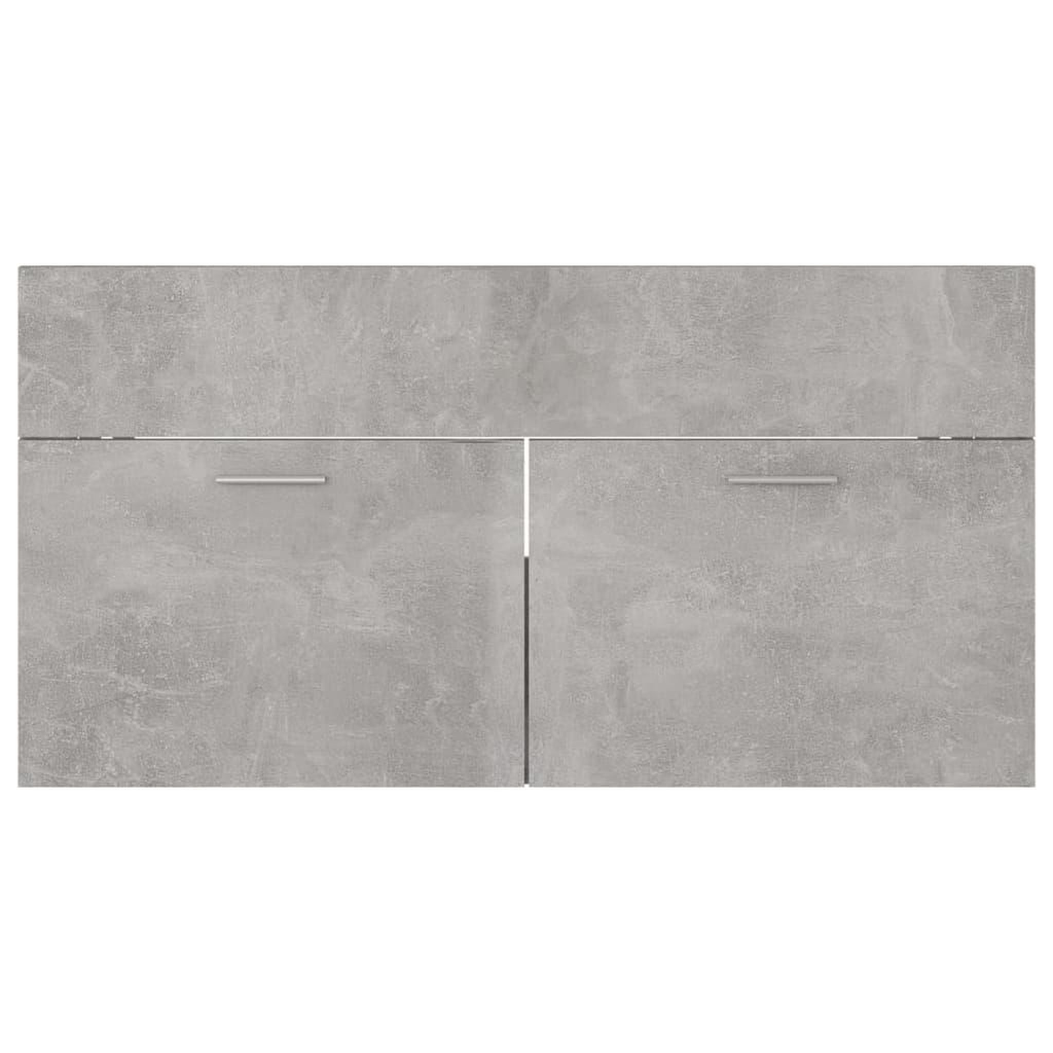 Voir la diapositive 5 : VIDAXL Ensemble de meubles de salle de bain Gris beton Agglomere
