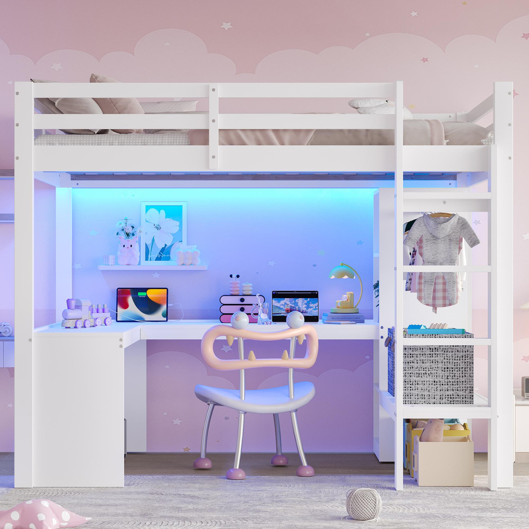 Voir la diapositive 2 : MERAX Lit mezzanine enfant