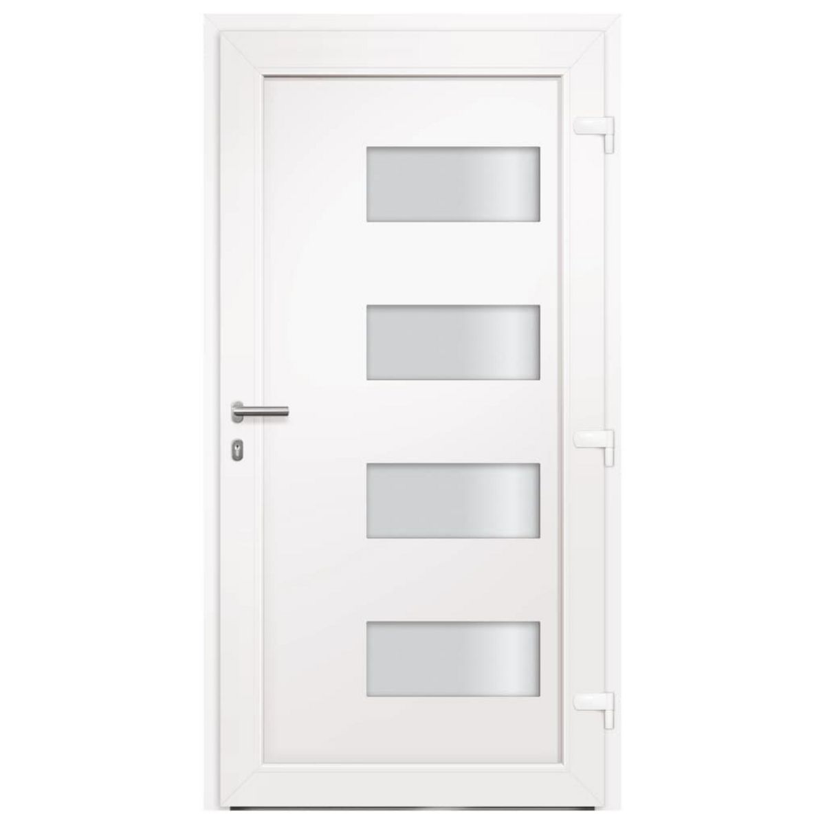 VIDAXL Porte d'entree Aluminium et PVC Blanc 100x210 cm