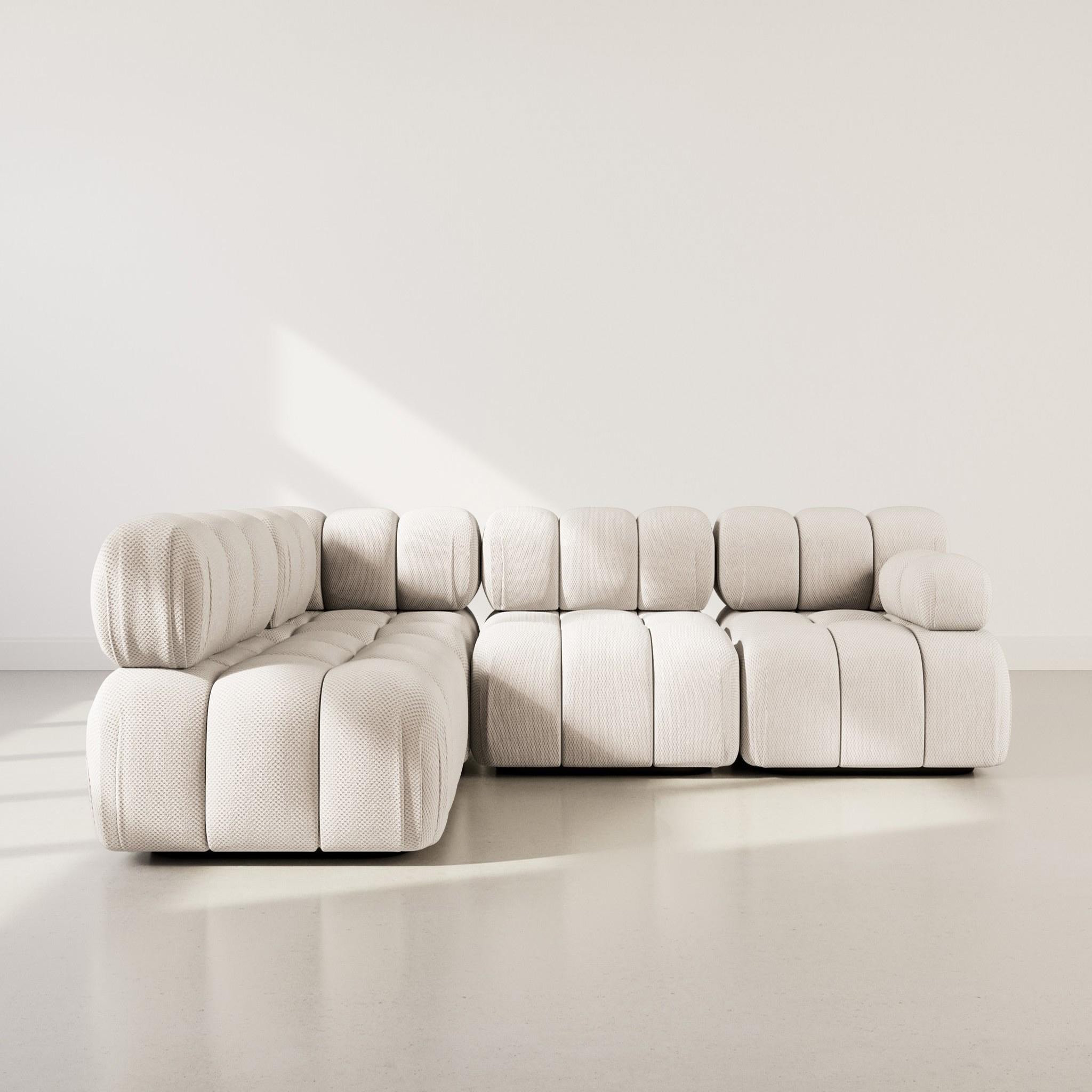 Voir la diapositive 2 : LISA DESIGN Ruby - canapé modulable d'angle gauche 5 places en velours texturé