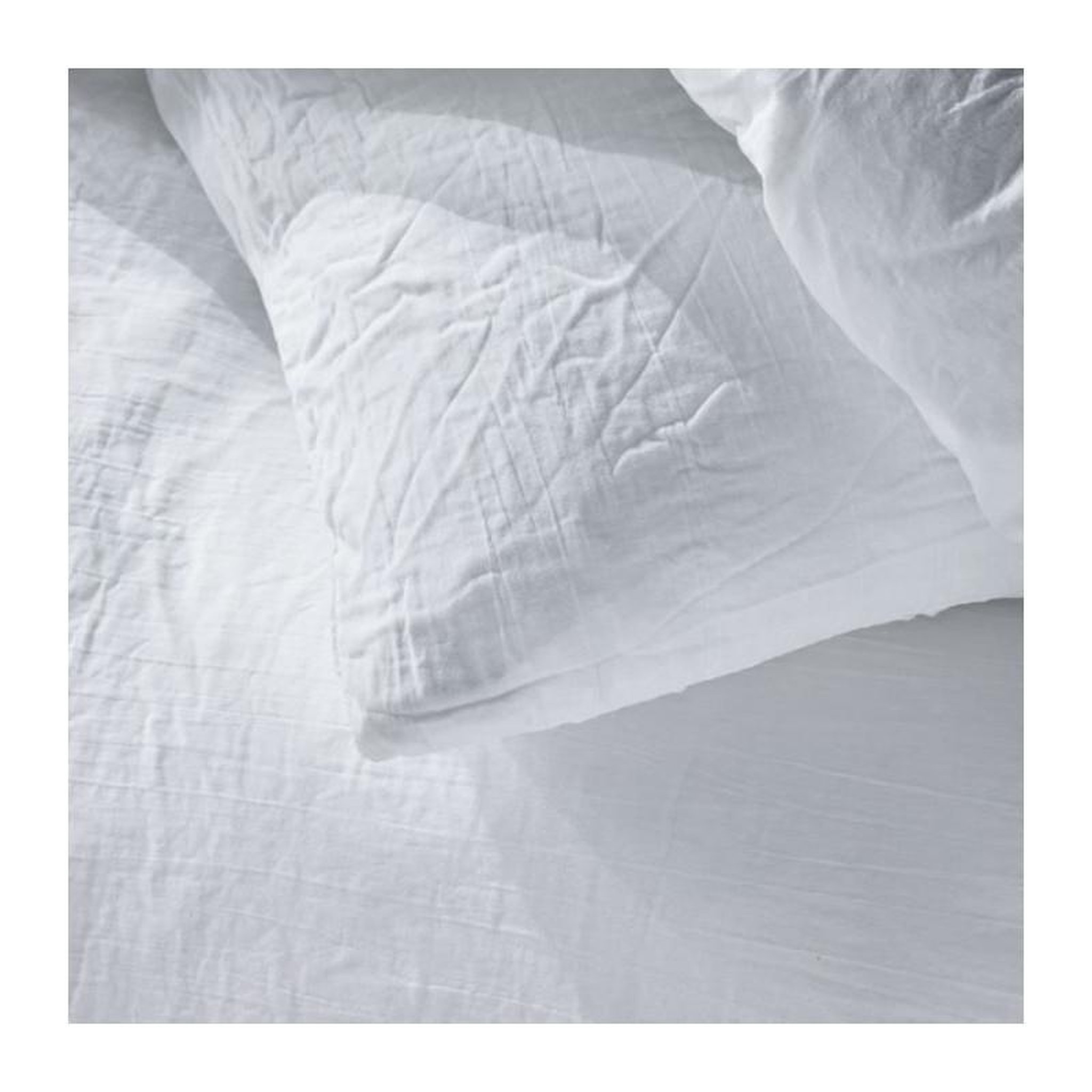 Voir la diapositive 2 : Today Parure de lit - TODAY - 123320 - 2 personnes - 260x240cm - Gaze de coton unie - Craie