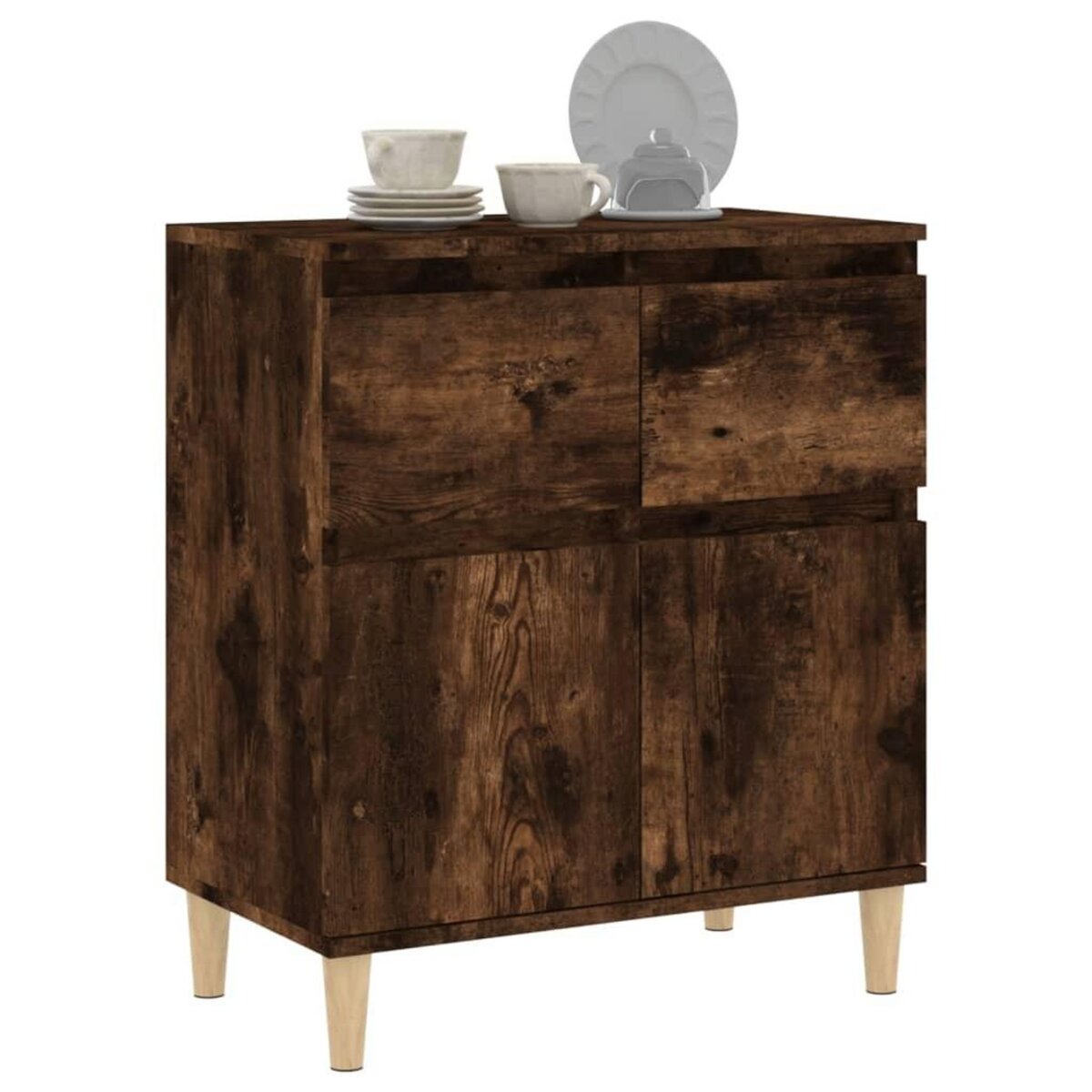 VIDAXL Buffet Chene fume 60x35x70 cm Bois d'ingenierie