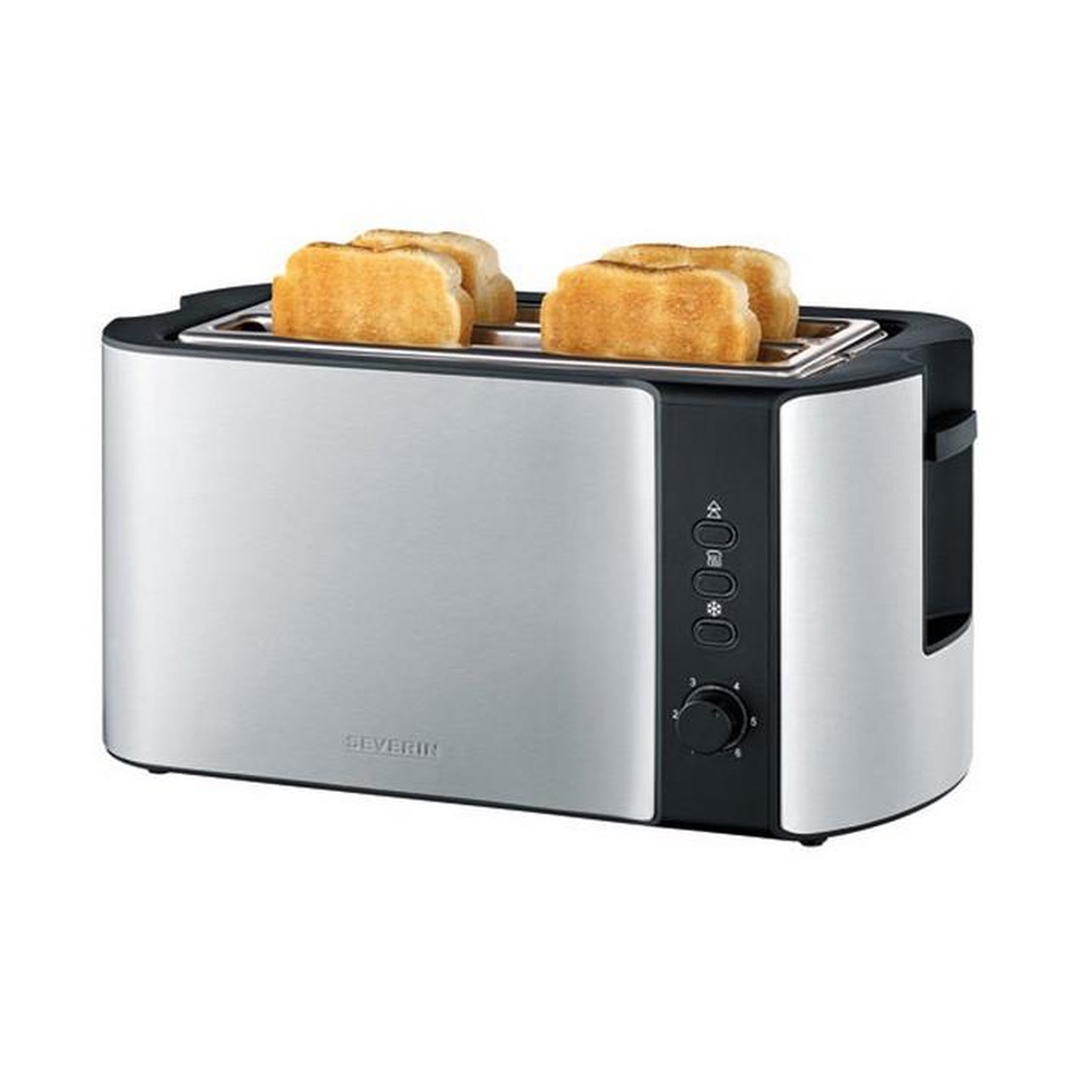 Voir la diapositive 3 : SEVERIN Grille-pain 2 fentes 1400w inox/noir - at2590