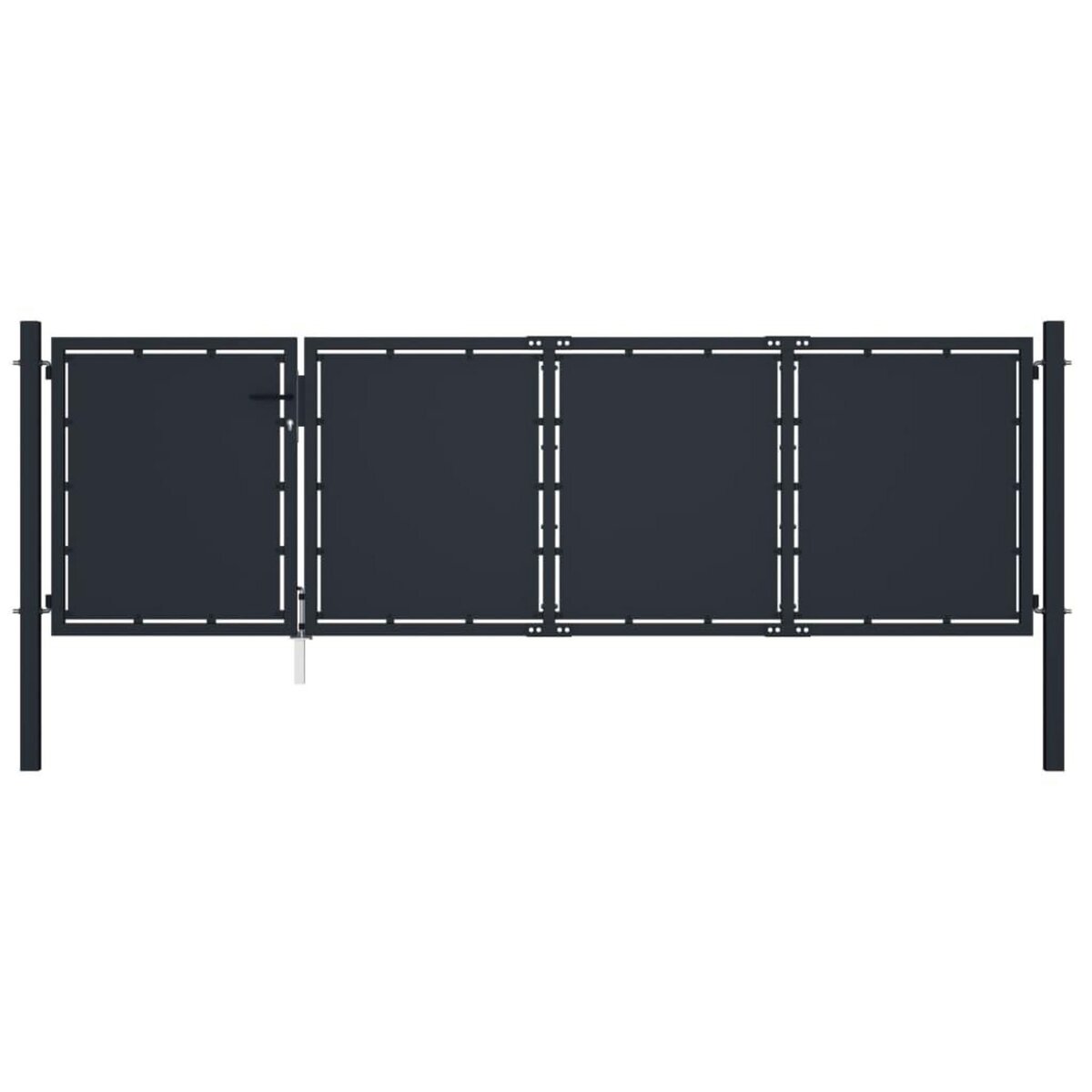 VIDAXL Portail de jardin Acier 350x100 cm Anthracite