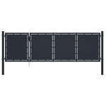 VIDAXL Portail de jardin Acier 350x100 cm Anthracite
