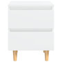 Voir la diapositive 4 : VIDAXL Tables de chevet pieds en pin 2 pcs blanc brillant 40x35x50 cm