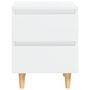 Voir la diapositive 4 : VIDAXL Tables de chevet pieds en pin 2 pcs blanc brillant 40x35x50 cm