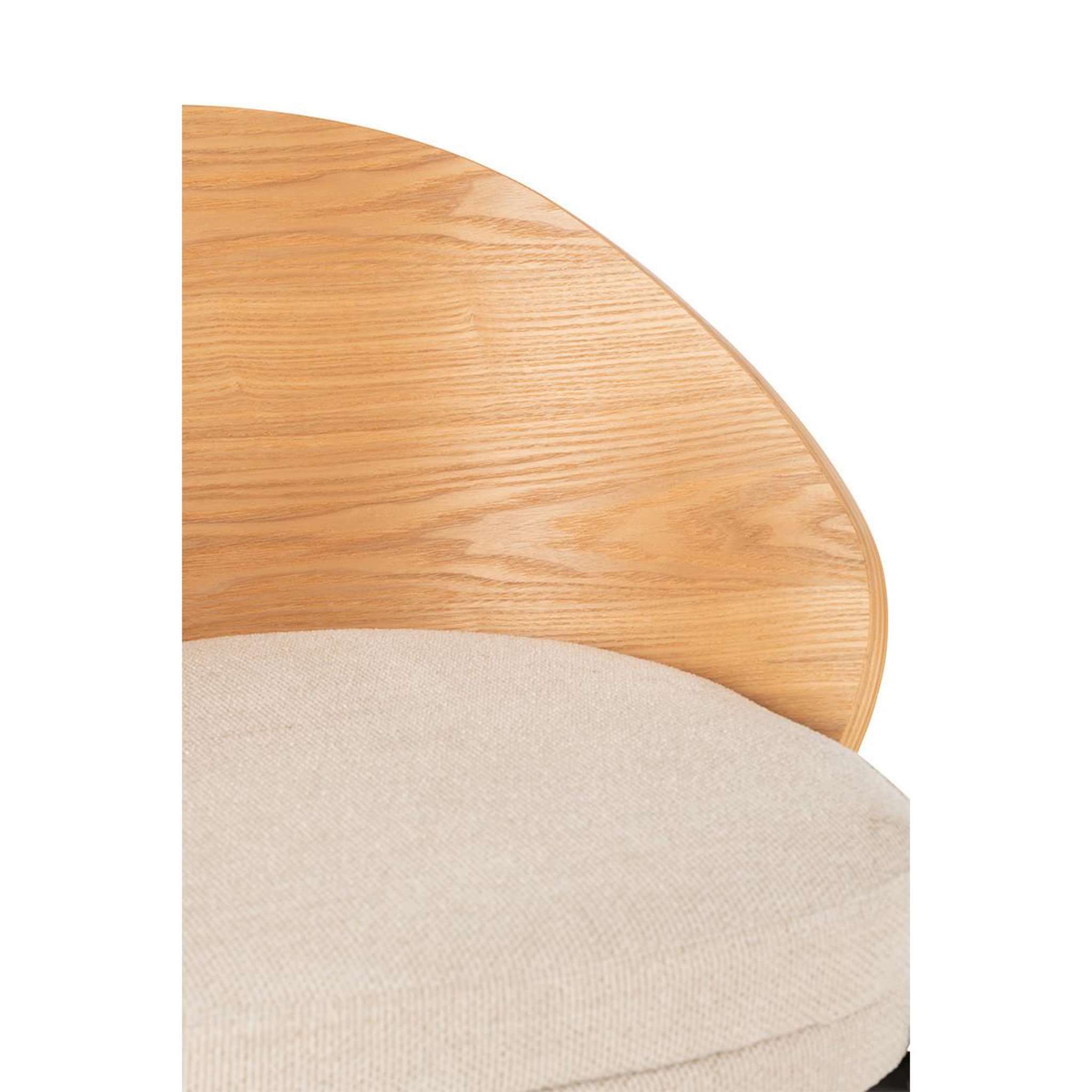 Voir la diapositive 6 : J-LINE Chaise de bar design  lone  97cm naturel & beige